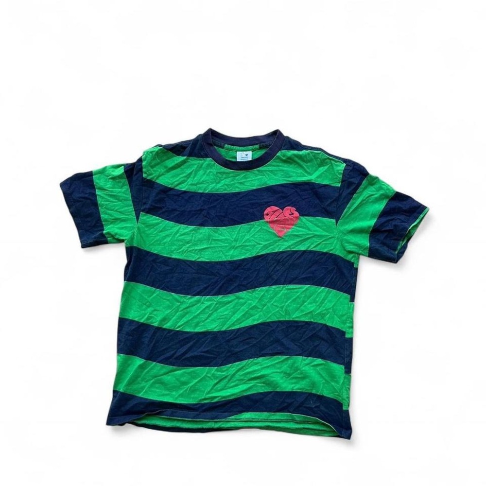 J Balvin‎ x Guess collab striped tee